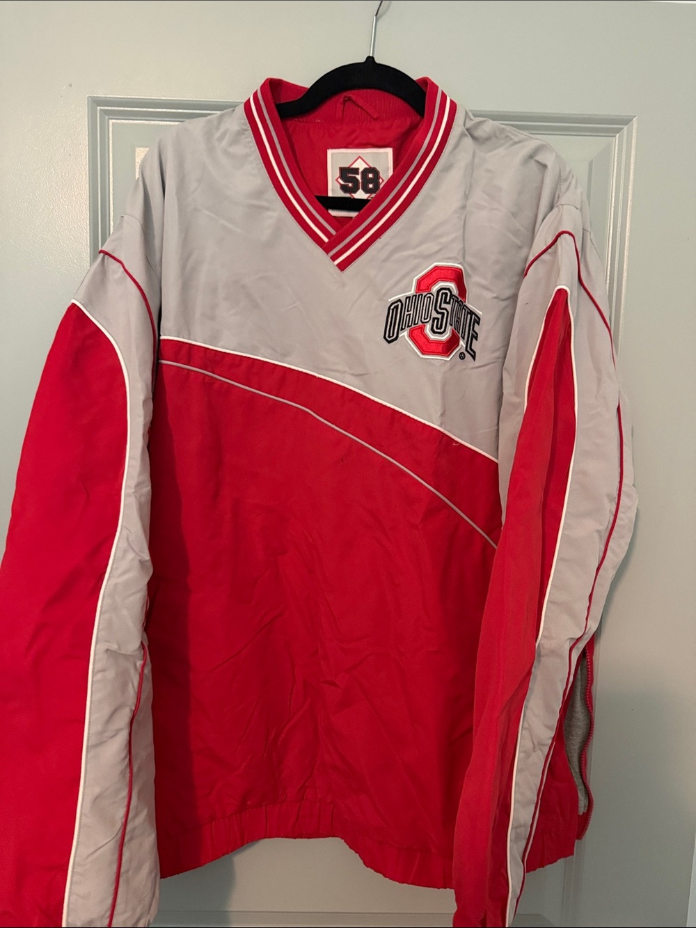 Men’s Red and Gray Pullover Sweater